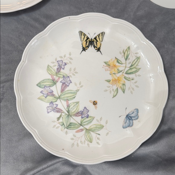 Lenox Butterfly Meadow Set of 3 Swallowtail Dinner Plates 10 7/8” Garden Motif - Picture 8 of 10